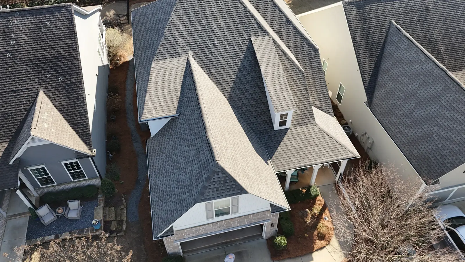 Completed roofing project by Bishop JD Roofing