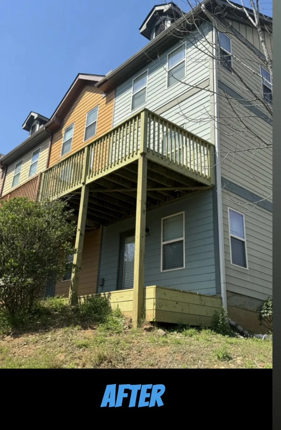 Brand new deck after rebuild by Bishop JD Roofing