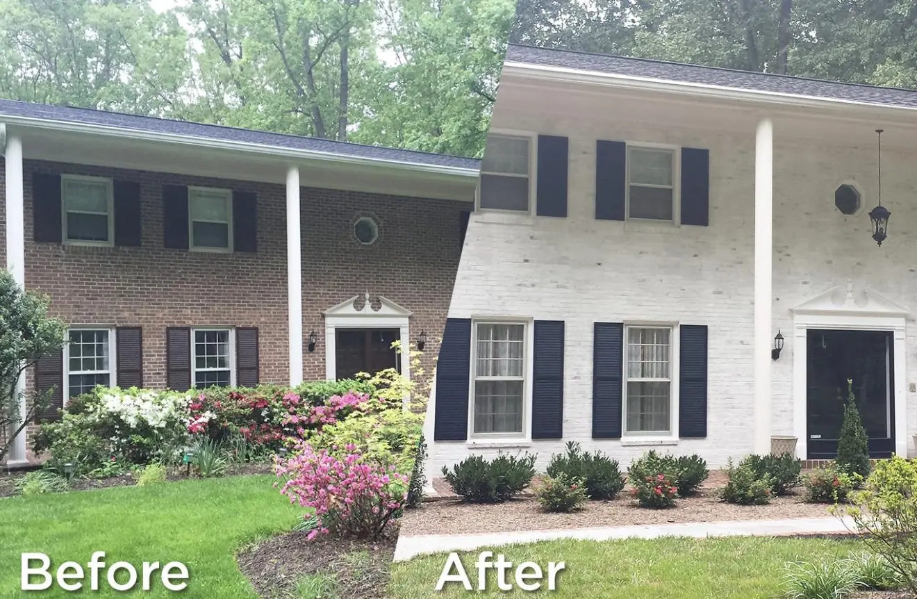 Completed exterior painting job