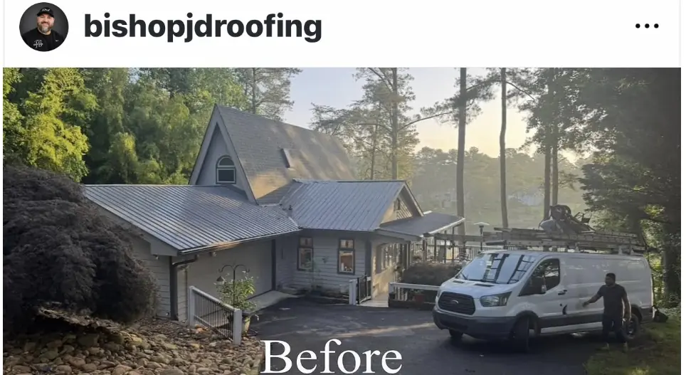 Roof before replacement by Bishop JD Roofing